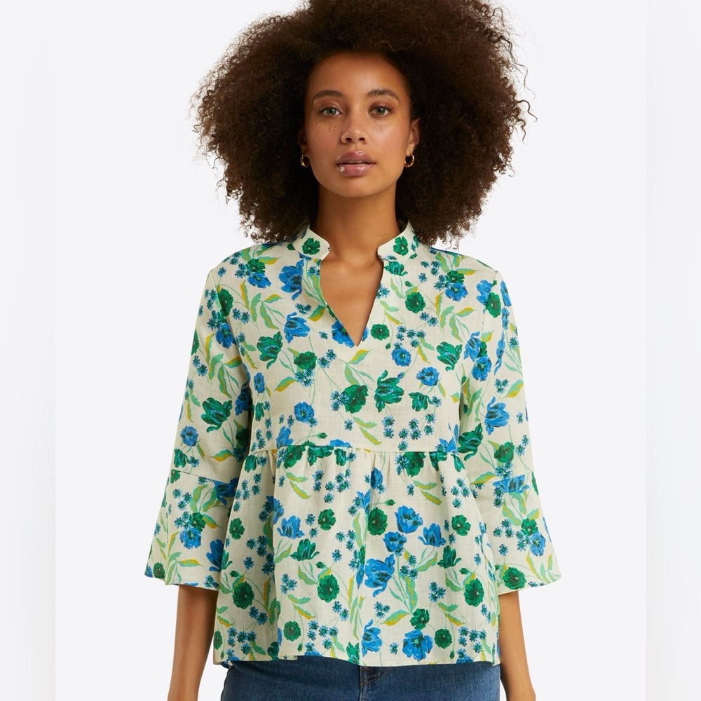 Draper James Maya Top in Linen